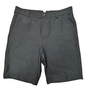 Dunning Golf Shorts Mens 30 Black Performance Stretch Flat Front 9" Inseam